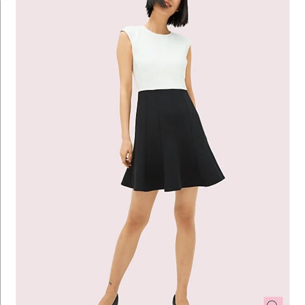 Kate Spade color block black and white dress.